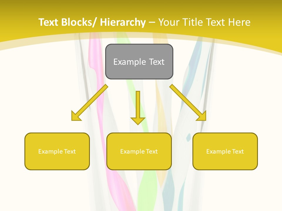 A Group Of Colorful Toothbrushes In A Glass Of Water PowerPoint Template