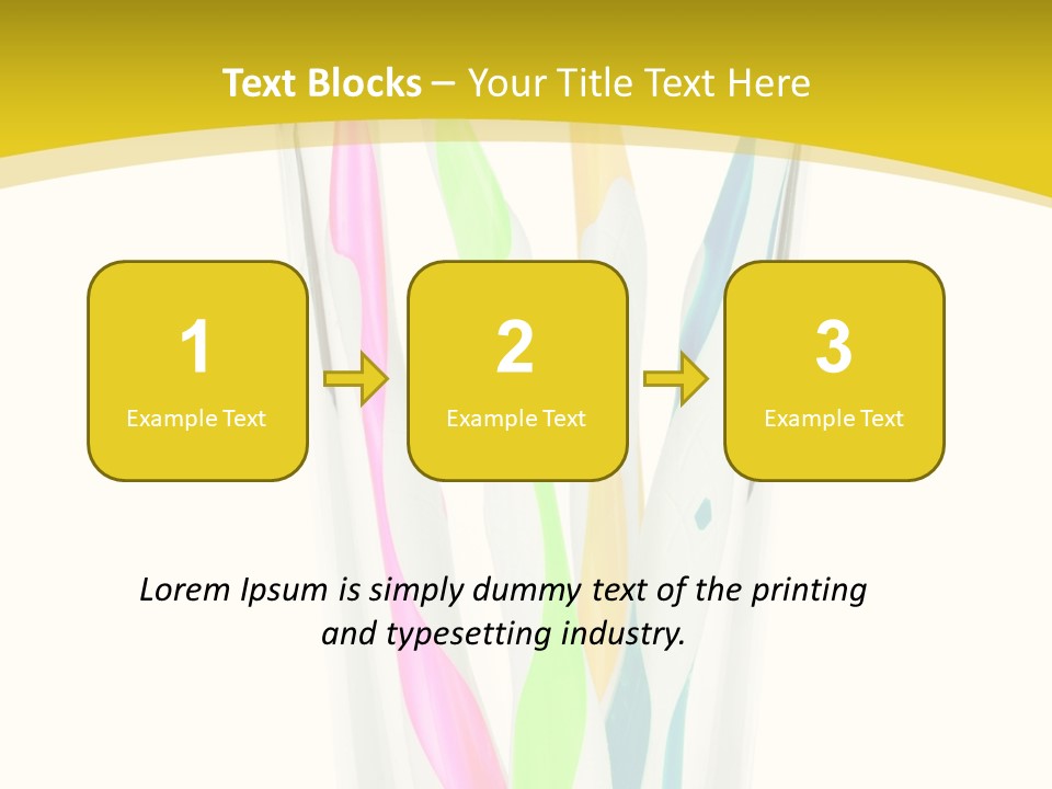 A Group Of Colorful Toothbrushes In A Glass Of Water PowerPoint Template