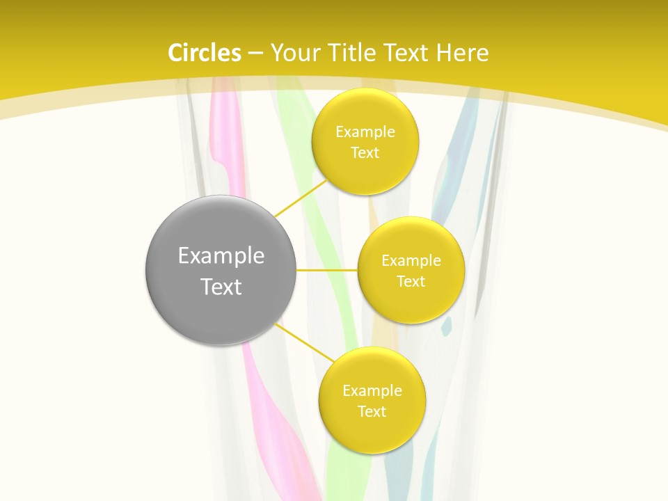 A Group Of Colorful Toothbrushes In A Glass Of Water PowerPoint Template