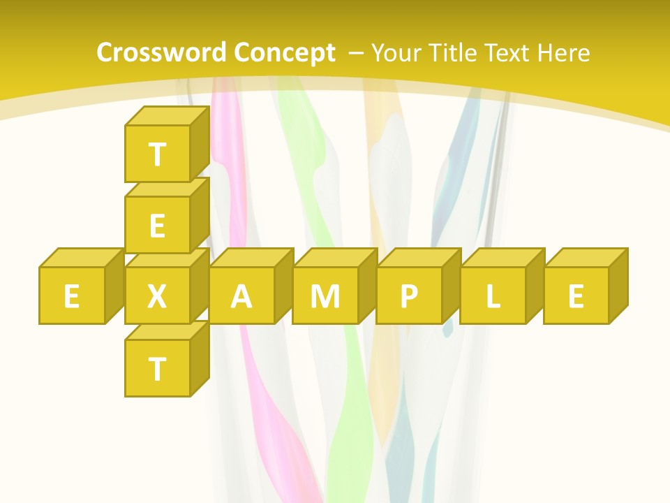 A Group Of Colorful Toothbrushes In A Glass Of Water PowerPoint Template