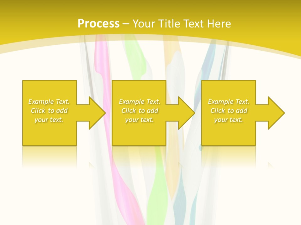 A Group Of Colorful Toothbrushes In A Glass Of Water PowerPoint Template