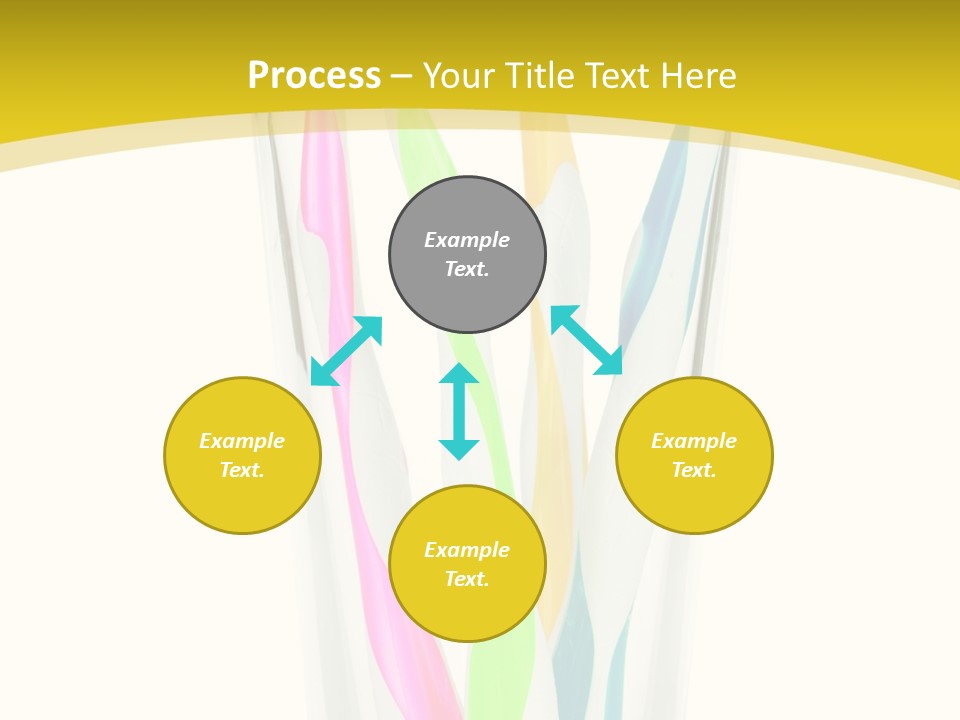 A Group Of Colorful Toothbrushes In A Glass Of Water PowerPoint Template