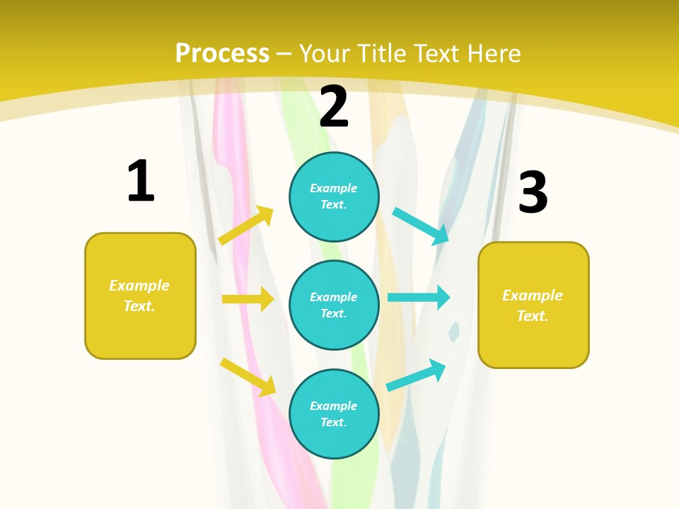 A Group Of Colorful Toothbrushes In A Glass Of Water PowerPoint Template