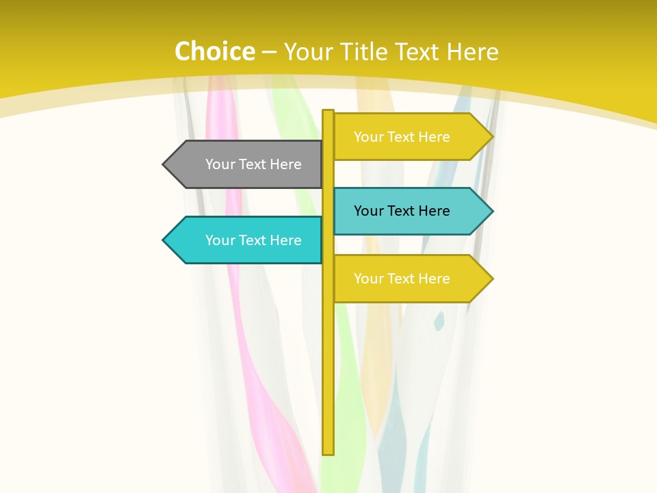 A Group Of Colorful Toothbrushes In A Glass Of Water PowerPoint Template