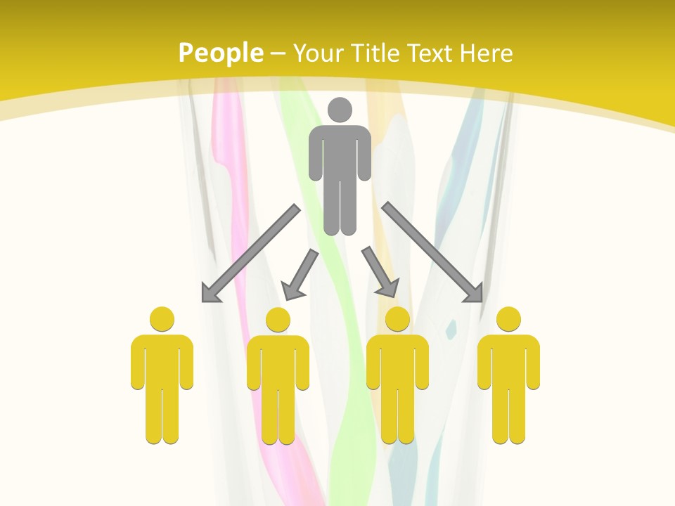 A Group Of Colorful Toothbrushes In A Glass Of Water PowerPoint Template