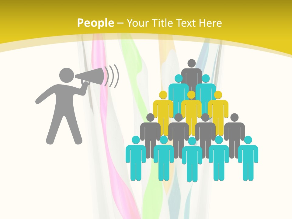 A Group Of Colorful Toothbrushes In A Glass Of Water PowerPoint Template