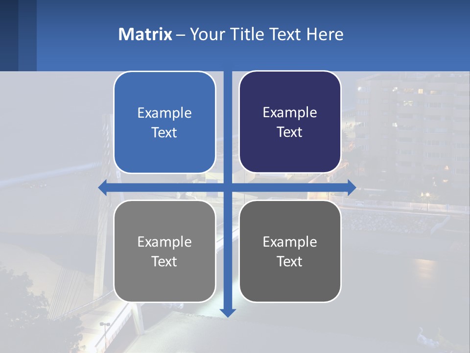 A Bridge Over A Body Of Water At Night PowerPoint Template