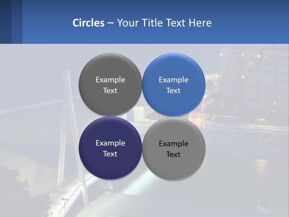 A Bridge Over A Body Of Water At Night PowerPoint Template