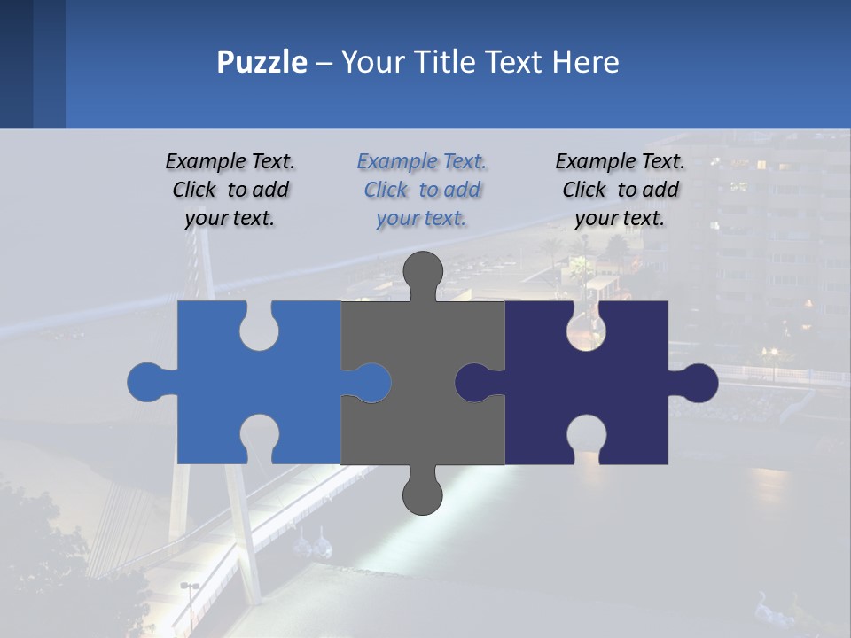 A Bridge Over A Body Of Water At Night PowerPoint Template