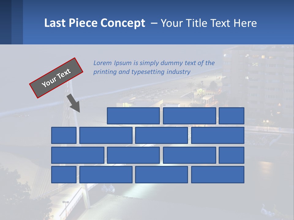 A Bridge Over A Body Of Water At Night PowerPoint Template