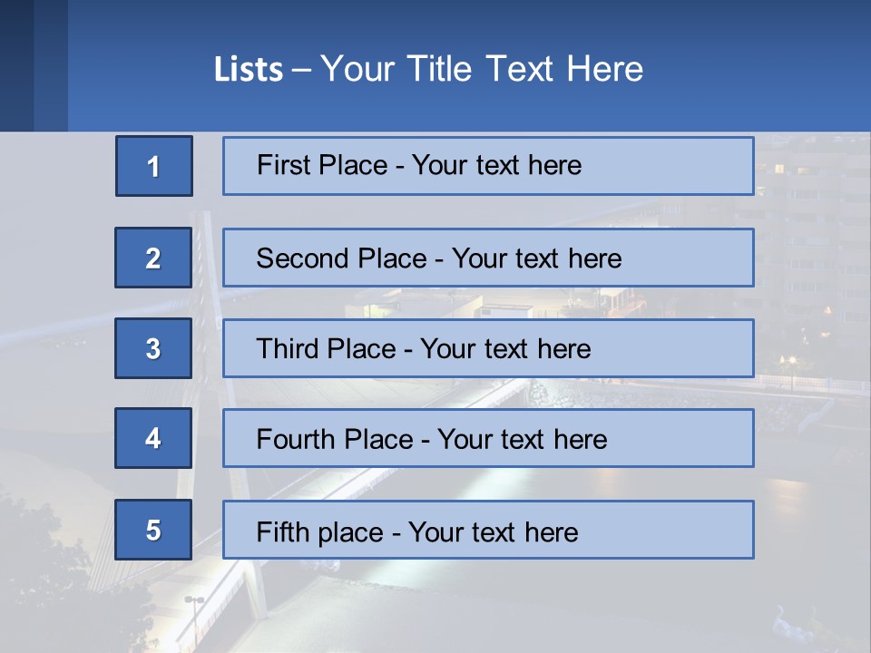 A Bridge Over A Body Of Water At Night PowerPoint Template