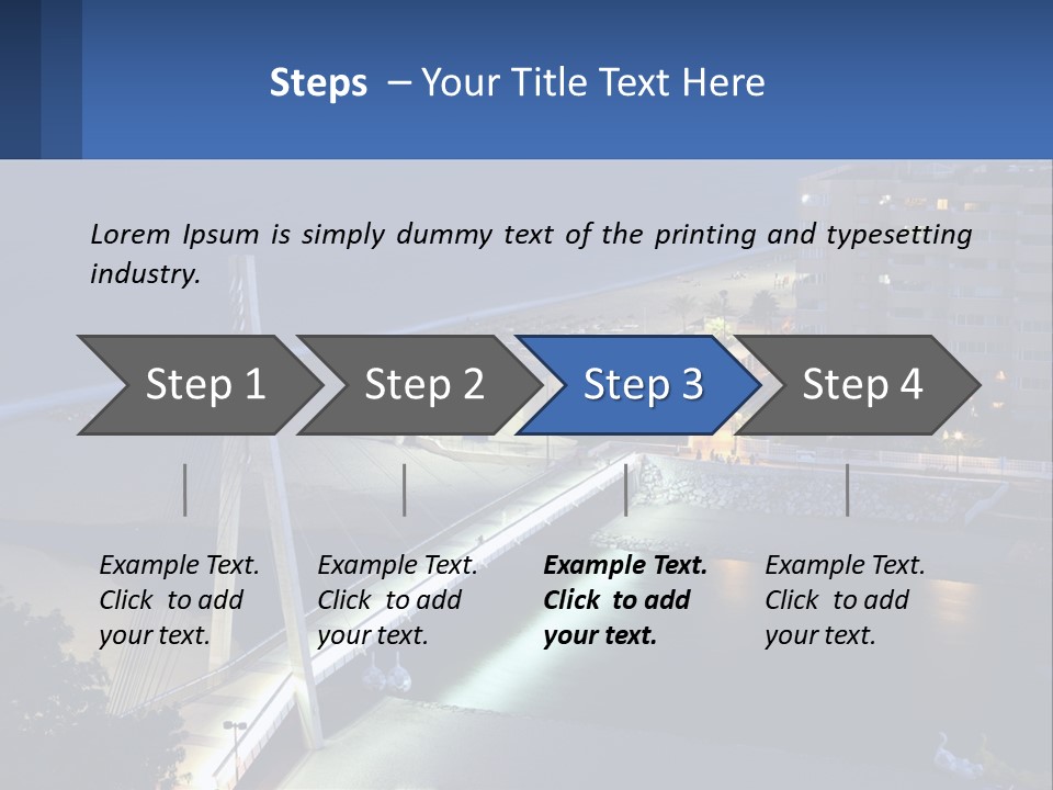 A Bridge Over A Body Of Water At Night PowerPoint Template