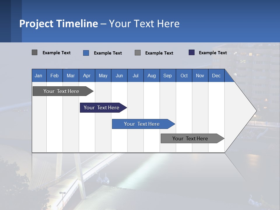 A Bridge Over A Body Of Water At Night PowerPoint Template