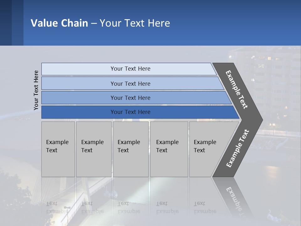 A Bridge Over A Body Of Water At Night PowerPoint Template