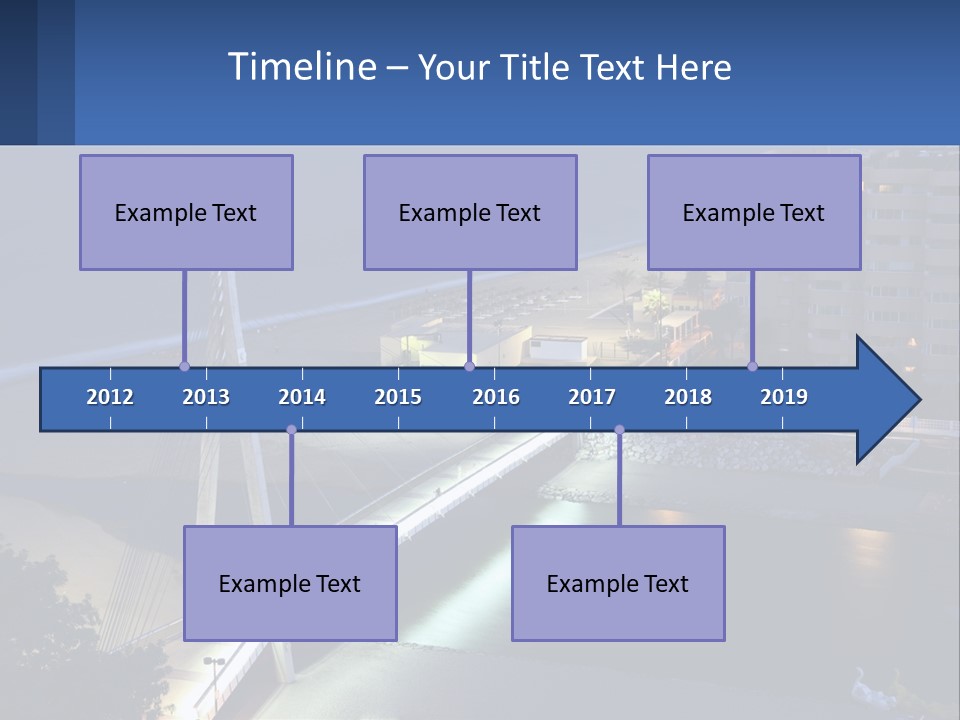 A Bridge Over A Body Of Water At Night PowerPoint Template