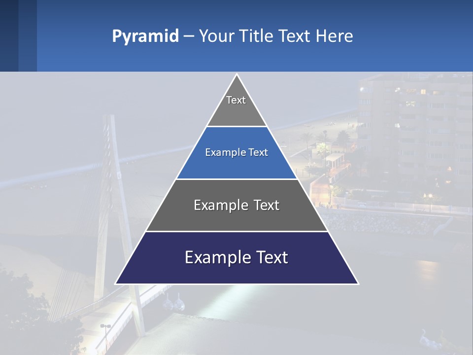 A Bridge Over A Body Of Water At Night PowerPoint Template