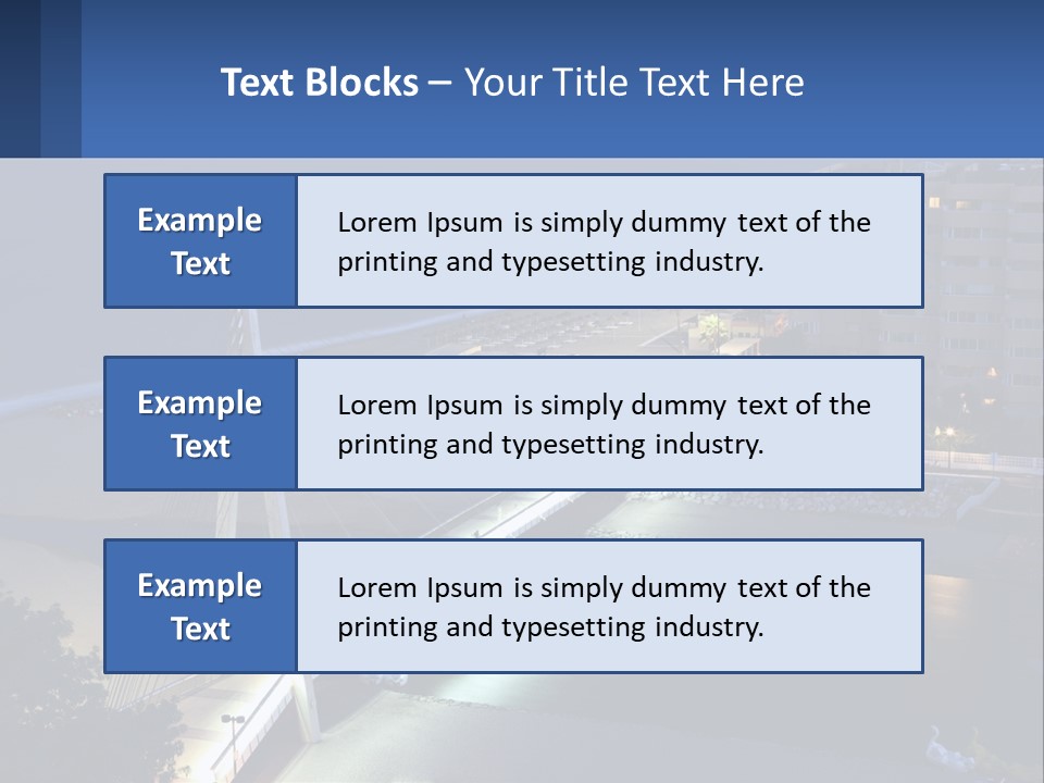 A Bridge Over A Body Of Water At Night PowerPoint Template