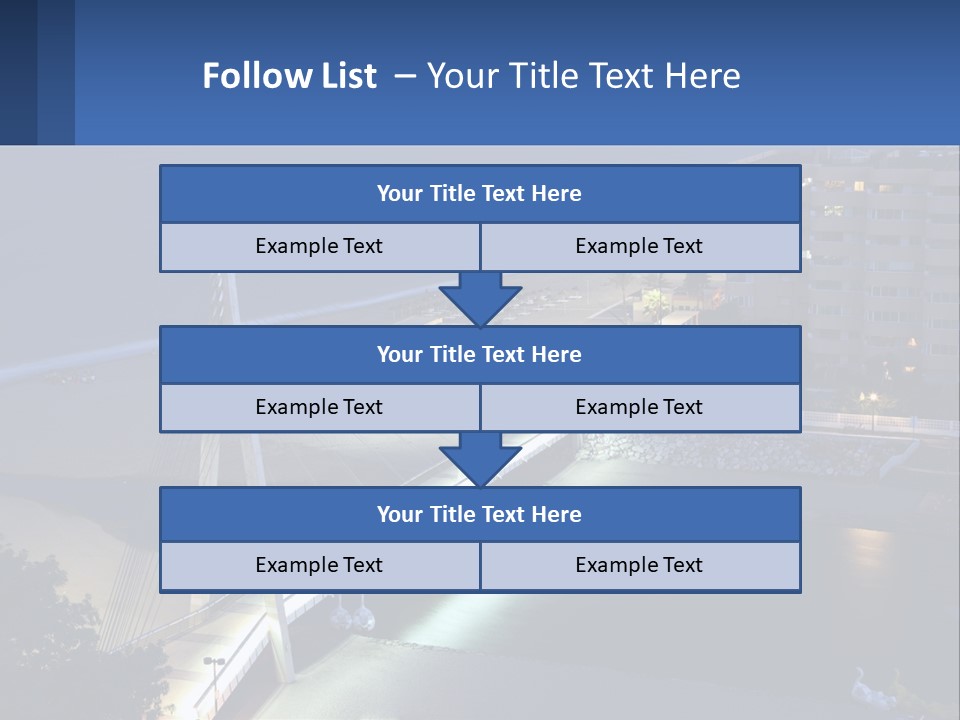 A Bridge Over A Body Of Water At Night PowerPoint Template