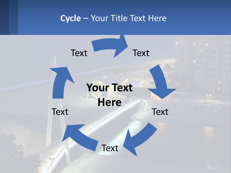 A Bridge Over A Body Of Water At Night PowerPoint Template