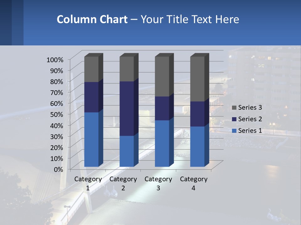 A Bridge Over A Body Of Water At Night PowerPoint Template
