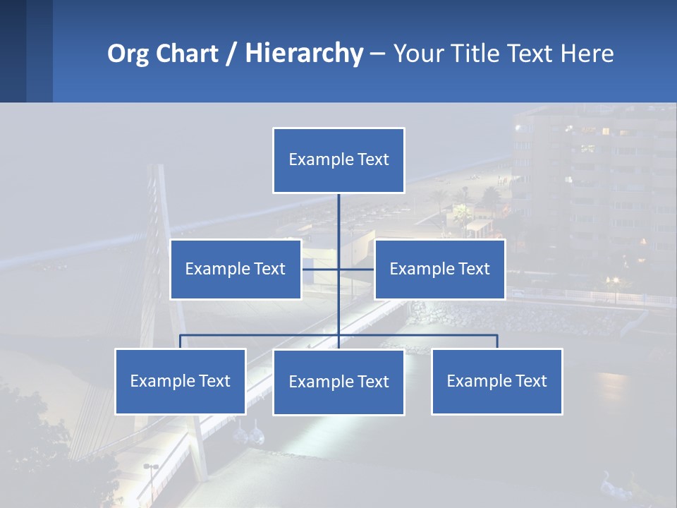 A Bridge Over A Body Of Water At Night PowerPoint Template