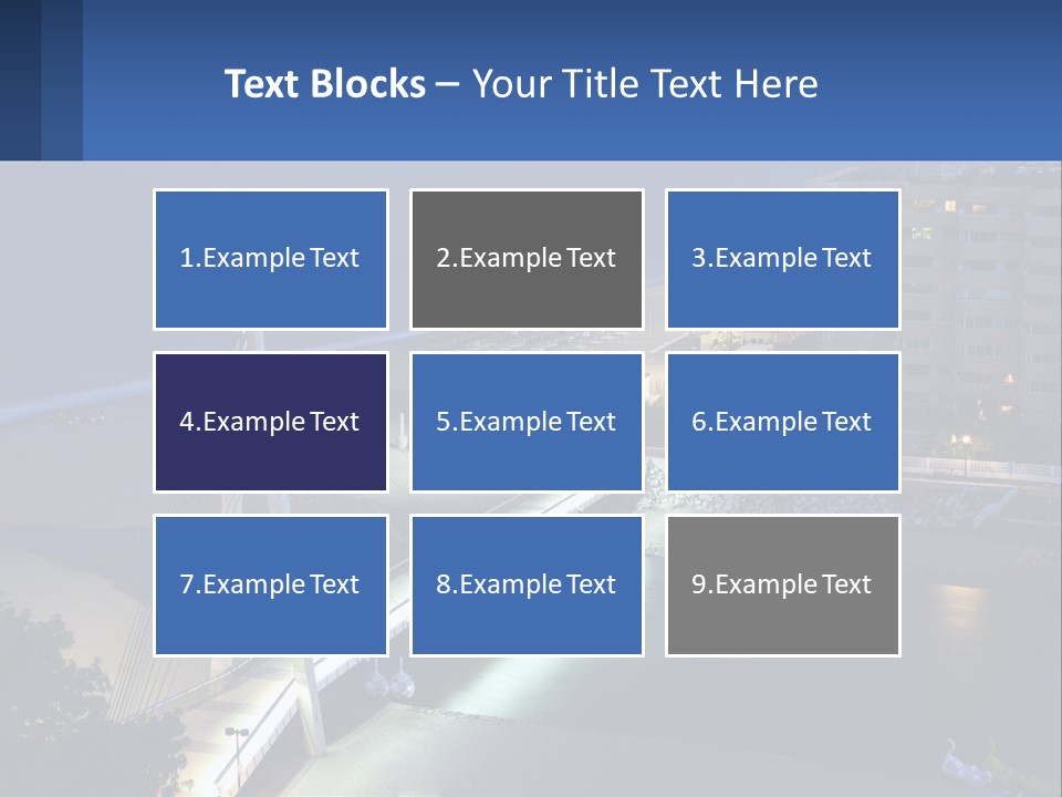 A Bridge Over A Body Of Water At Night PowerPoint Template