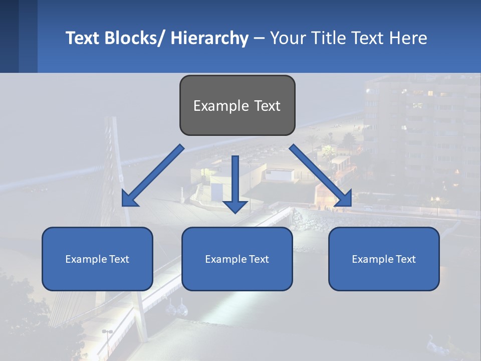 A Bridge Over A Body Of Water At Night PowerPoint Template