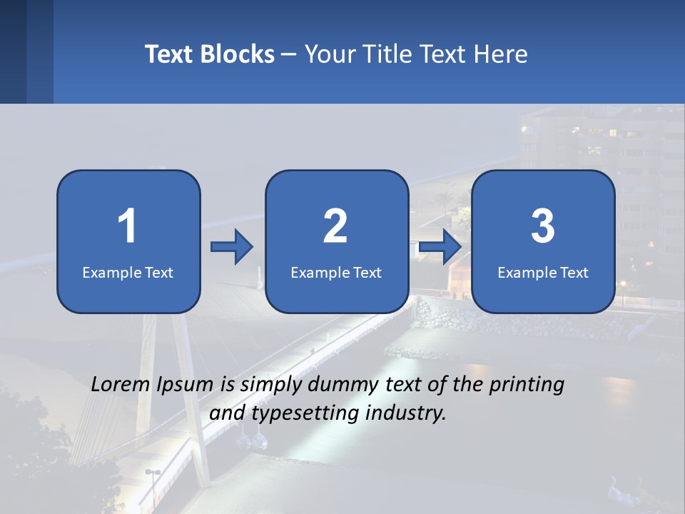 A Bridge Over A Body Of Water At Night PowerPoint Template