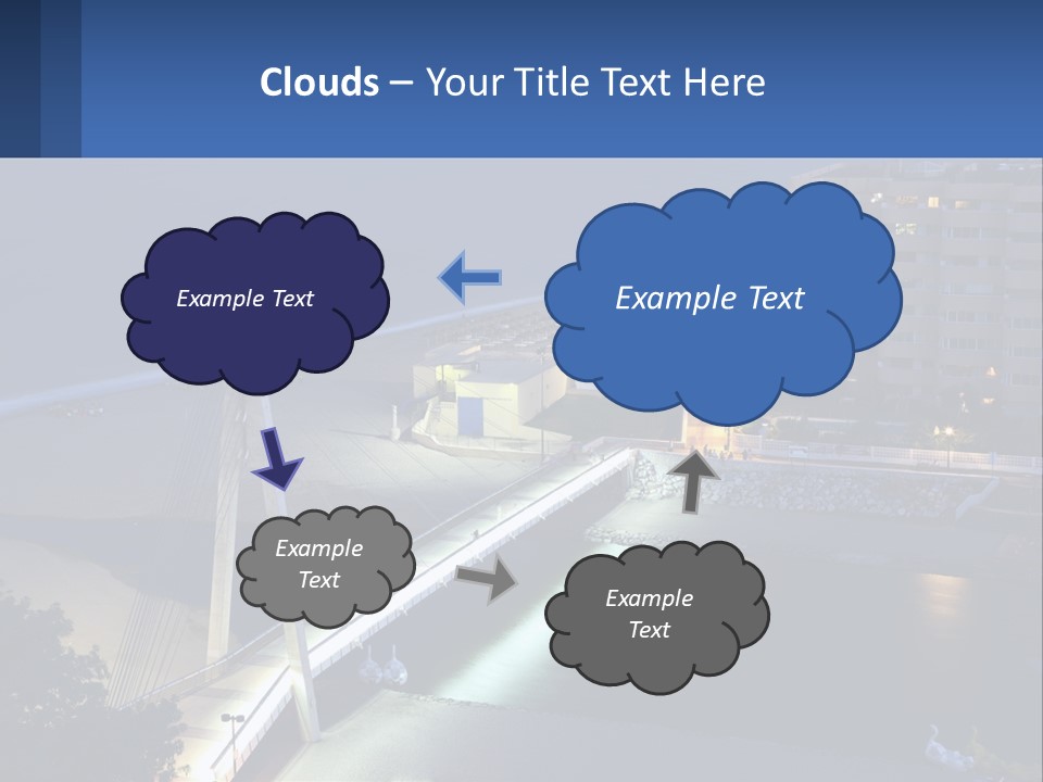 A Bridge Over A Body Of Water At Night PowerPoint Template