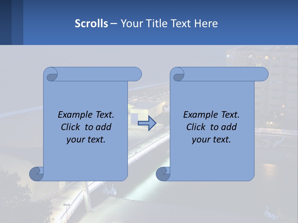 A Bridge Over A Body Of Water At Night PowerPoint Template