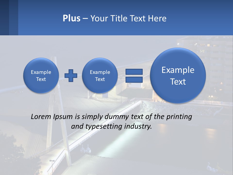 A Bridge Over A Body Of Water At Night PowerPoint Template