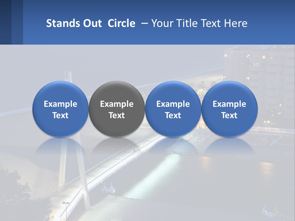 A Bridge Over A Body Of Water At Night PowerPoint Template