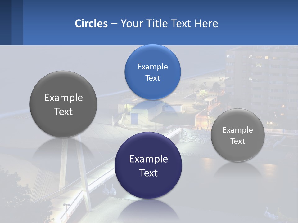 A Bridge Over A Body Of Water At Night PowerPoint Template