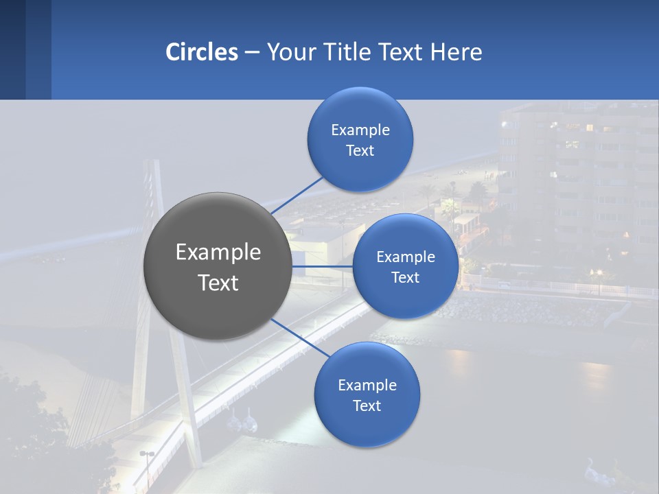 A Bridge Over A Body Of Water At Night PowerPoint Template