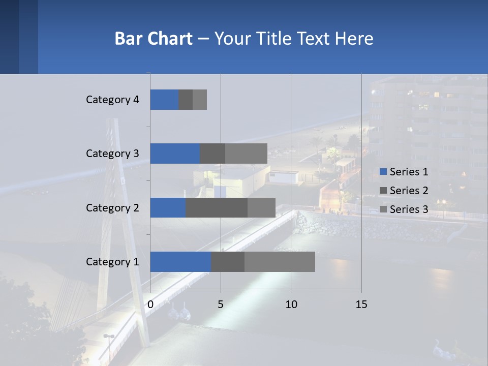 A Bridge Over A Body Of Water At Night PowerPoint Template