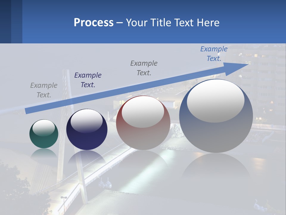 A Bridge Over A Body Of Water At Night PowerPoint Template