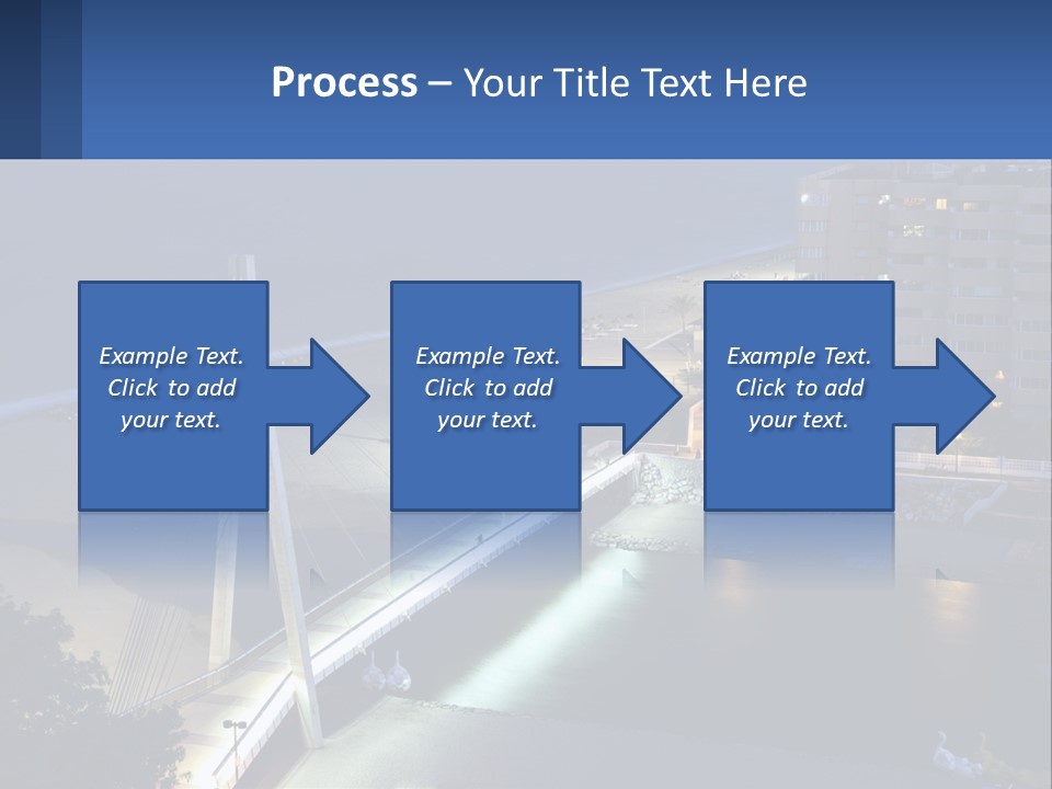 A Bridge Over A Body Of Water At Night PowerPoint Template