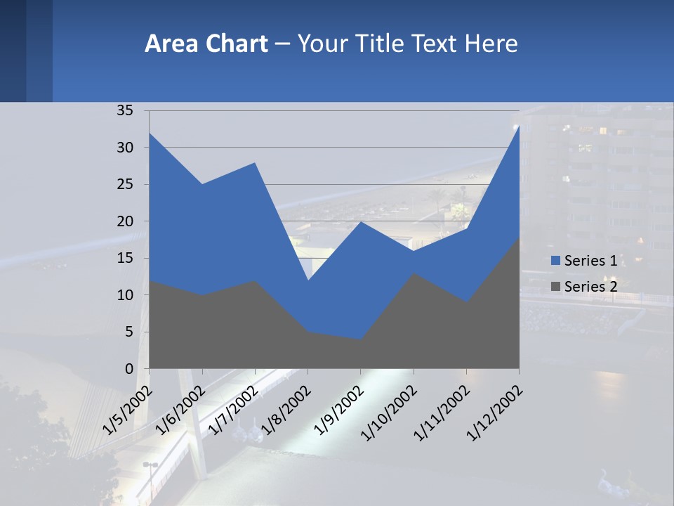 A Bridge Over A Body Of Water At Night PowerPoint Template