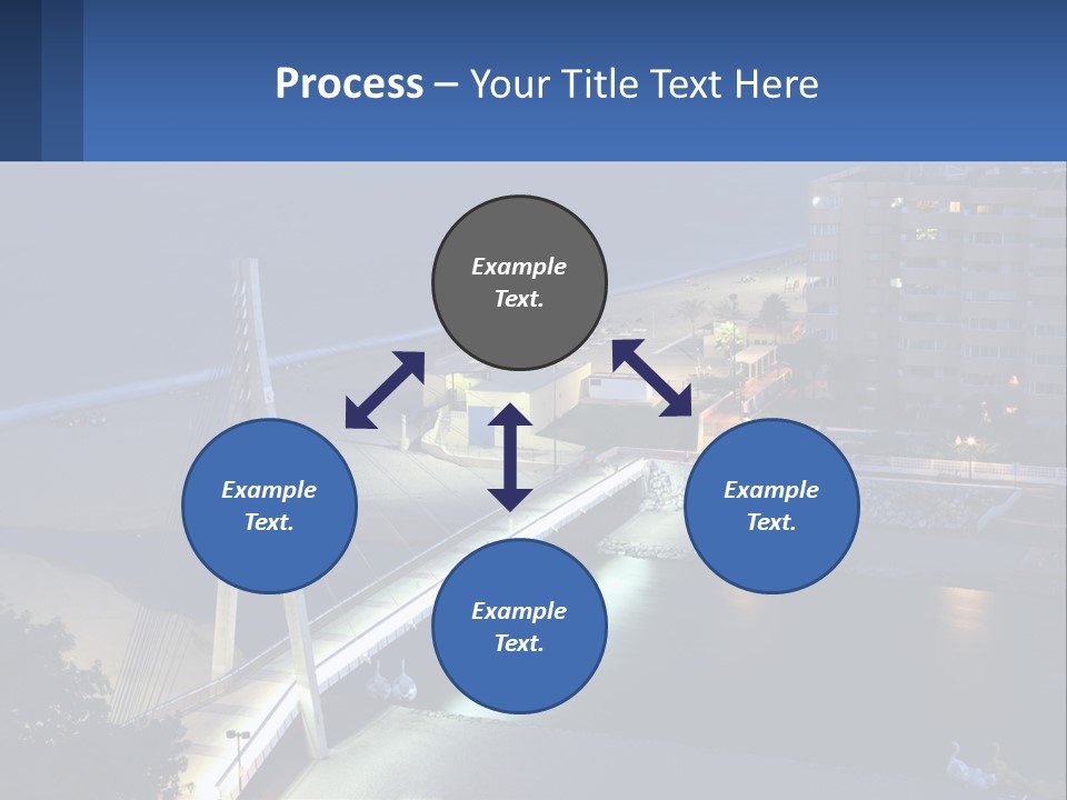 A Bridge Over A Body Of Water At Night PowerPoint Template