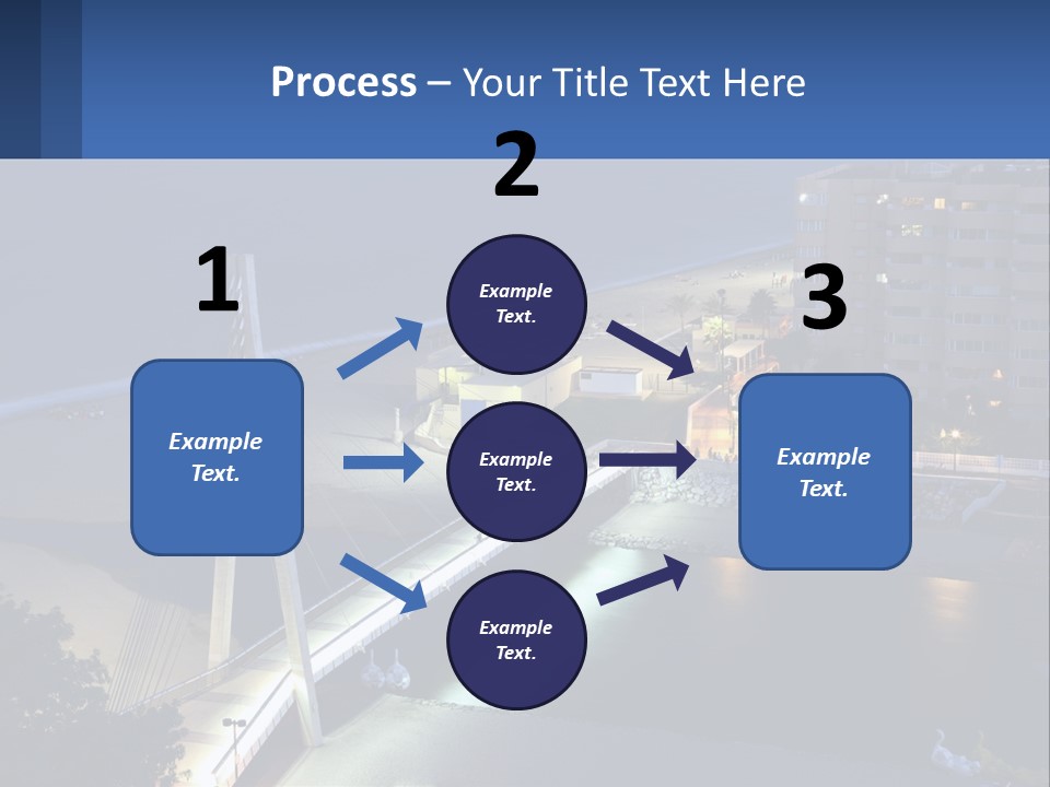 A Bridge Over A Body Of Water At Night PowerPoint Template