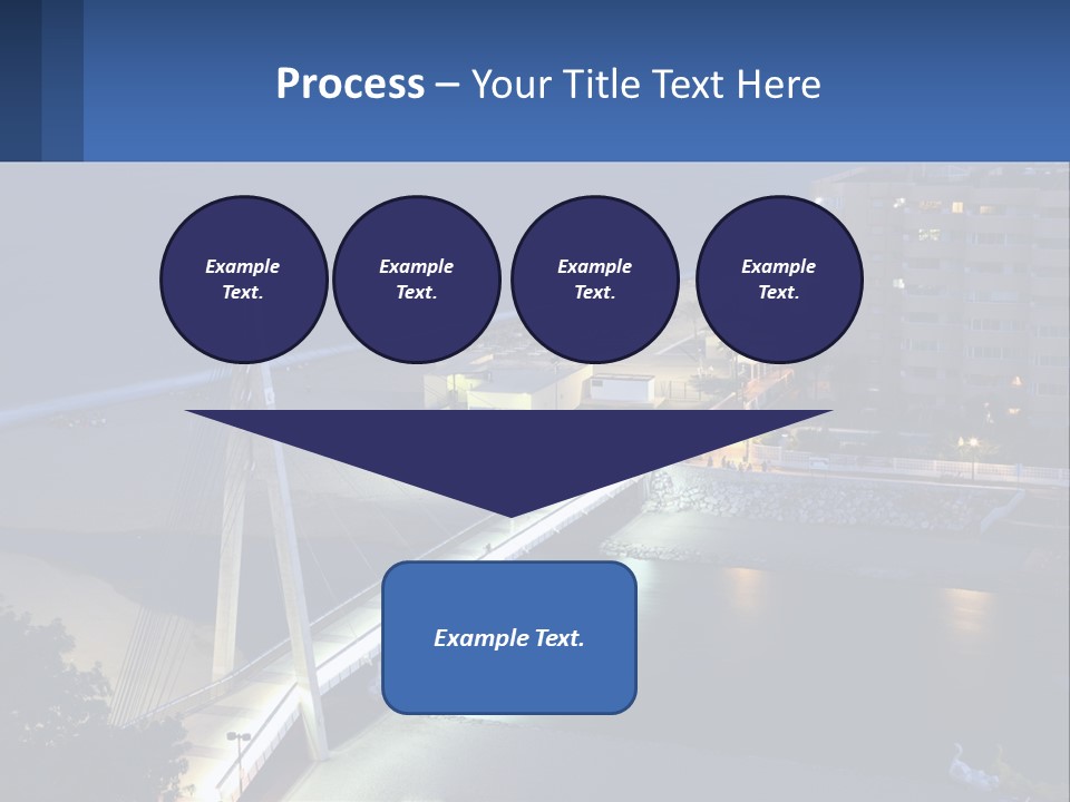 A Bridge Over A Body Of Water At Night PowerPoint Template