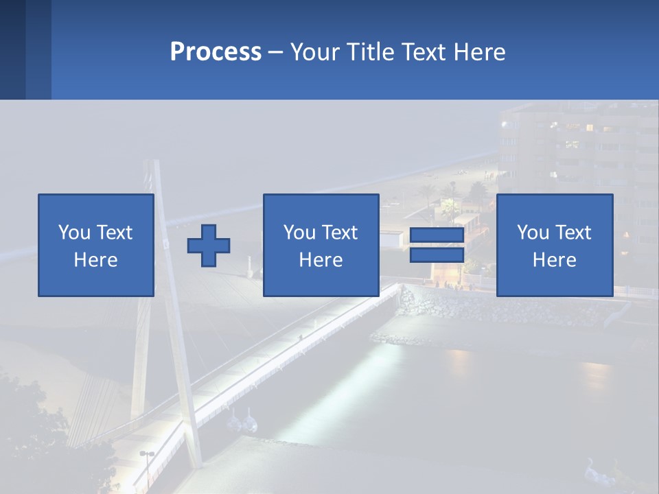 A Bridge Over A Body Of Water At Night PowerPoint Template