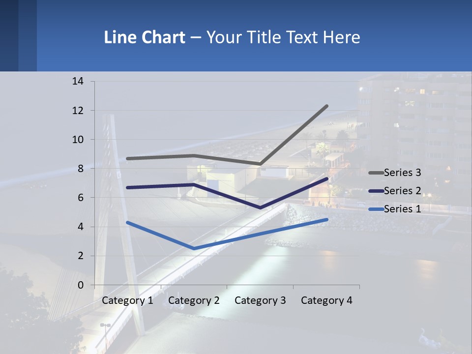 A Bridge Over A Body Of Water At Night PowerPoint Template