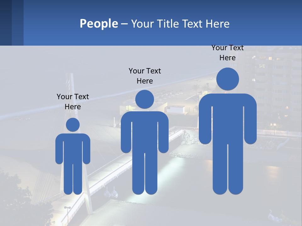 A Bridge Over A Body Of Water At Night PowerPoint Template