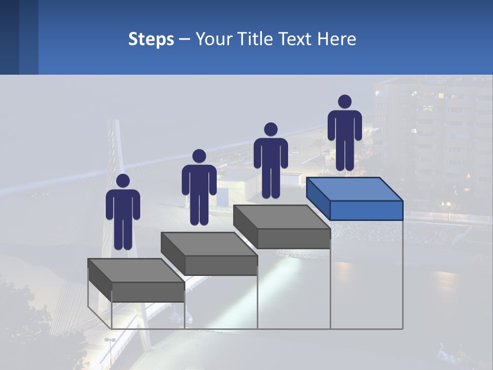 A Bridge Over A Body Of Water At Night PowerPoint Template