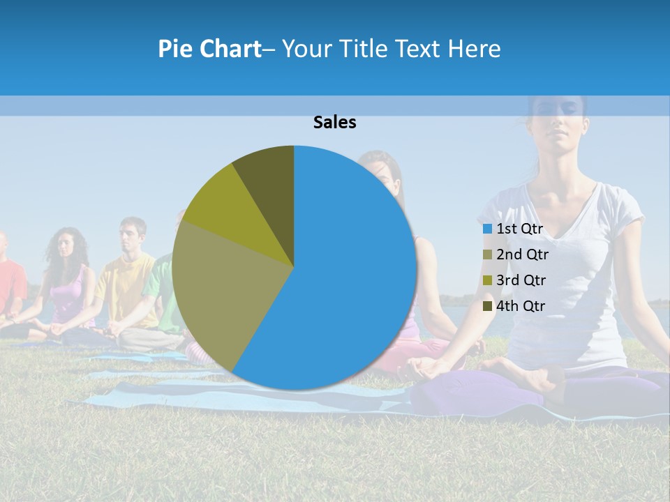 A Group Of People Sitting In A Yoga Pose PowerPoint Template