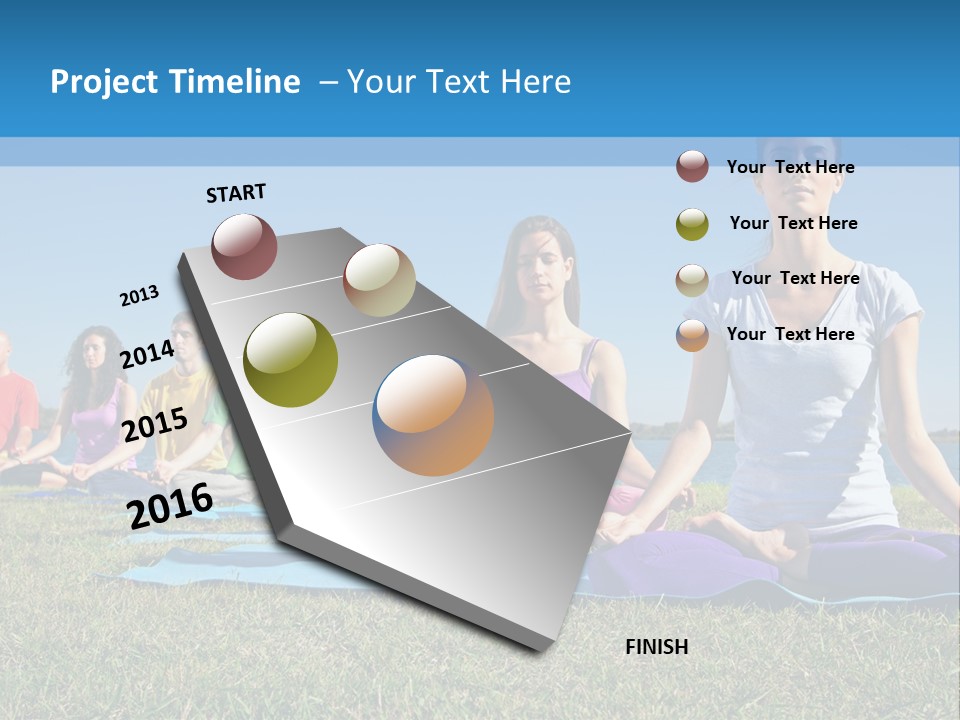 A Group Of People Sitting In A Yoga Pose PowerPoint Template