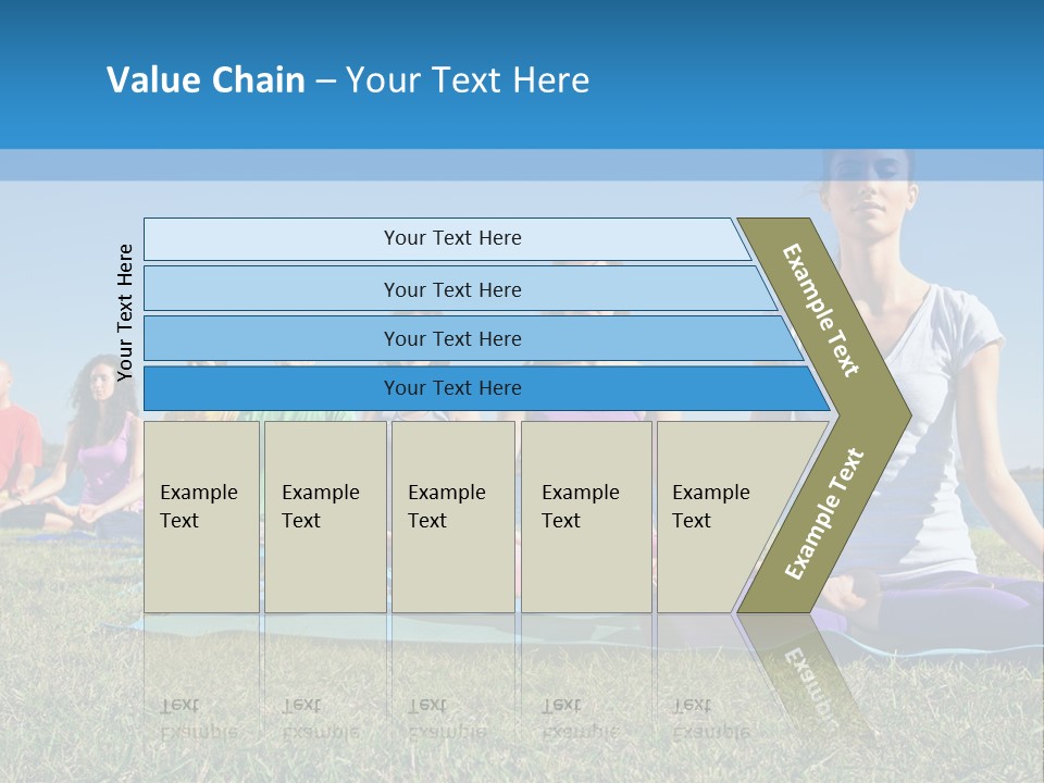 A Group Of People Sitting In A Yoga Pose PowerPoint Template