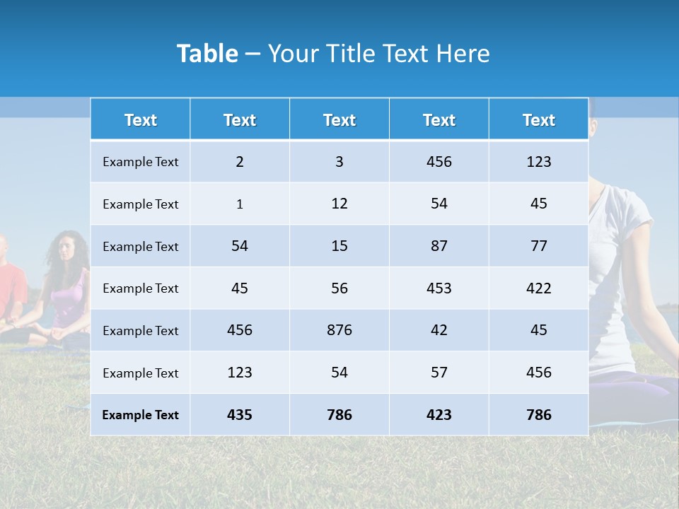 A Group Of People Sitting In A Yoga Pose PowerPoint Template