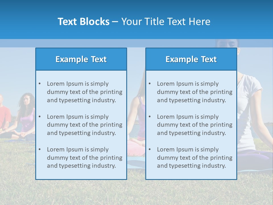 A Group Of People Sitting In A Yoga Pose PowerPoint Template
